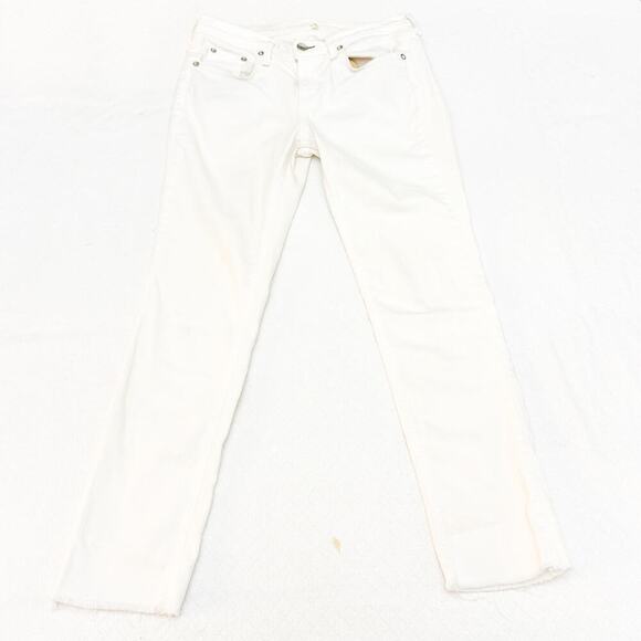 Rag & Bone Dre Capri White Denim Jeans Skinny Fit Size 26 - Picture 2 of 8